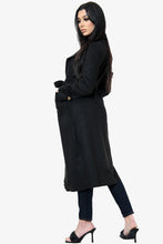 Load image into Gallery viewer, Wine Suedette Longline Belted Jacket
