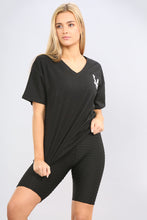 Load image into Gallery viewer, Yellow V- Neck LA Printed T-shirt
