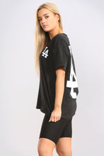 Load image into Gallery viewer, Yellow V- Neck LA Printed T-shirt
