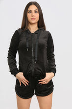 Load image into Gallery viewer, White Velour Shorts Co-Ord Set
