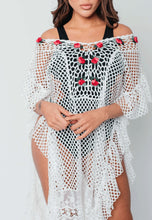 Load image into Gallery viewer, White Crochet Beach Cover Up
