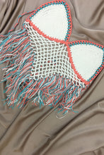 Load image into Gallery viewer, White Multi Crochet Tassel Halter Top
