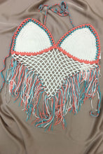 Load image into Gallery viewer, White Multi Crochet Tassel Halter Top
