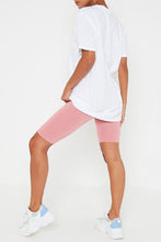 Load image into Gallery viewer, White Multi Heart Graphic Oversized Tee
