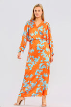 Load image into Gallery viewer, Wrap Front Long Sleeved Maxi Dress
