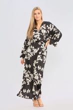 Load image into Gallery viewer, Wrap Front Long Sleeved Maxi Dress
