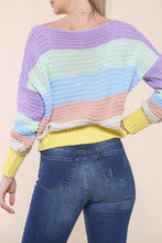 Load image into Gallery viewer, Yellow Stripe Button Knitted Cardigan
