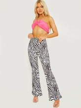 Load image into Gallery viewer, Zebra Print Flared Trouser
