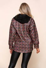 Load image into Gallery viewer, Zip Front Patterned Hoodie
