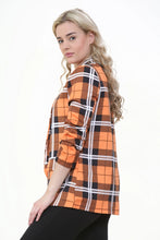 Load image into Gallery viewer, Orange Tartan Printed Blazer
