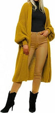 Load image into Gallery viewer, Wine Nathalie Mocha Balloon Sleeve Knitted Cardigan
