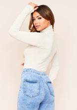 Load image into Gallery viewer, White Long Sleeve Roll Neck Top
