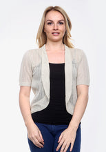 Load image into Gallery viewer, Black Short Sleeve Knitted Bolero Shrug
